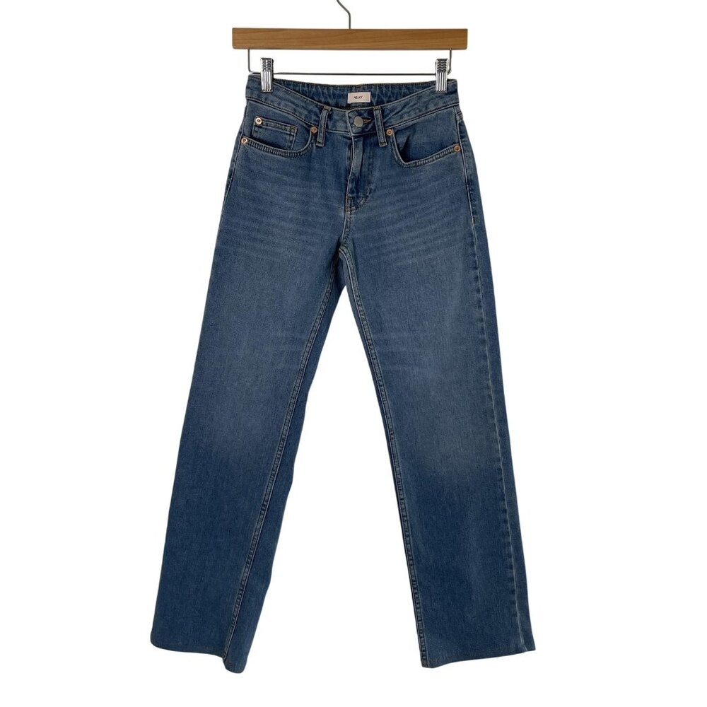Nelly Jeans Womens EU 32 US 0 Blue Low Waist‎ Straight Leg Denim Casual Y2k